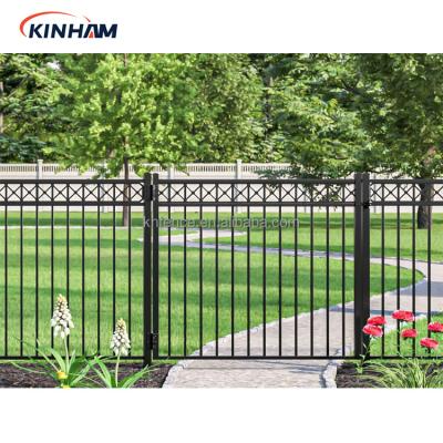 China Factory Direct Easily Assembled Garden Fencing Custom Made Easy Install Aluminum Slat Fence for sale