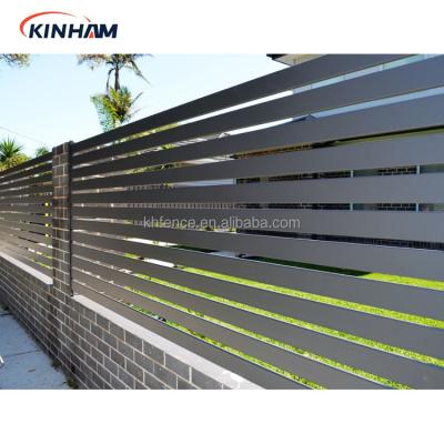 China China factory supply easily assembled aluminum slat fence and gate good for garden and yard fencing for sale