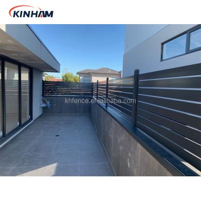 China Easily Assembled Heavy Duty Powder Coated Full Outdoor Privacy Aluminum Slat Fence for sale