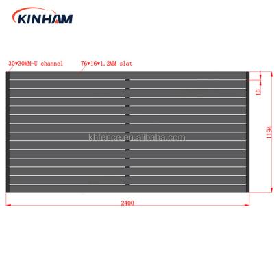 China Diy New Design Easily Assembled Slat Privacy Aluminum Fencing For Outdoor Garden Fence for sale