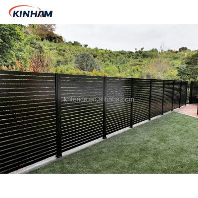 China New Product Wood Grain Slat Aluminum Slats Easily Assembled Fence for sale