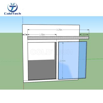 China 2x2.5m waterproof cold room sliding door, cold room door, stainless steel sliding door for sale