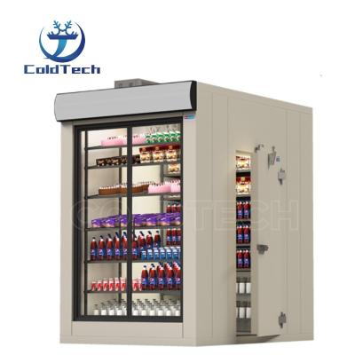 China 32f for beer and store drinks; -4f for Shop Meat Freezer Cabinet Glass Door Refrigerated Display Cold Room for sale