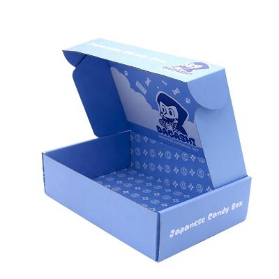 China Customization Recyclable Corrugated Design Flat Fold Packaging Box , Candy Packing Box for sale