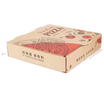 China Recyclable Wholesale Corrugated Pizza Packaging Custom Printed Brown Pizza Take Out Box for sale