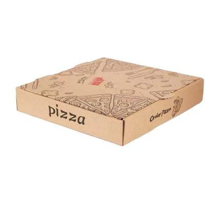 China Wholesale Recyclable Custom Environmental Old Design Round Logo White Kraft Paper Bulk Selling Various Pizza Box Thumb Slices for sale