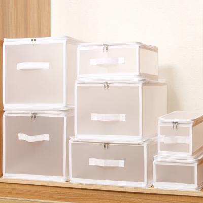 China Modern Plastic Transparent Storage Box Book Storage Box Toy Clothes Multifunctional Foldable Desktop Cosmetic Organizer for sale