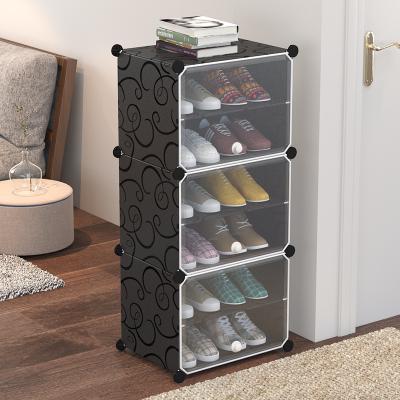 China Traditional Single Set Dustproof Shoe Cabinet Plastic Shoe Rack Storage Rack for sale