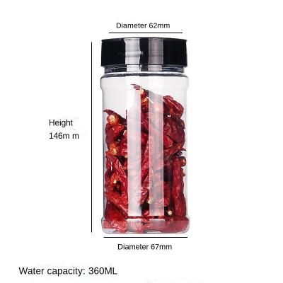 China Superior Freshness Preservation Butterfly Shake BBQ Seasoning Bottle Salt MSG Spice Seasoning Storage Plastic Bottle for sale