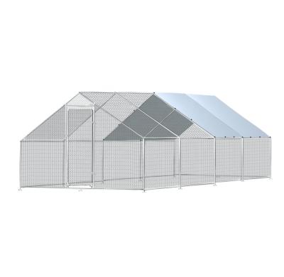 China Easily Install Hot sale chicken coop run walk in metal chicken coop for dog rabbit hen metal door poultry cages for sale