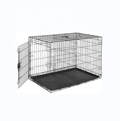 China 42 Inch High Quality Breathable Stainless Steel Large Pet Cages Collapsible Cheap Pet Cage Kennel Metal Cages For Dogs for sale