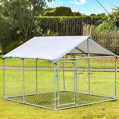 China Breathable Large Dog Cages Stainless Metal Kennels Dog Crate Heavy Duty Outdoor Pet Cages Carriers Houses Large Kennel for sale