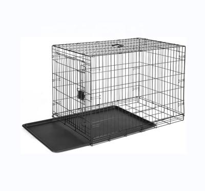 China Breathable Dog Crate 24 Inch Metal Foldable Crate Puppies Supplies Crate For Pets Dog Indoor Outdoor Folding Crate for sale