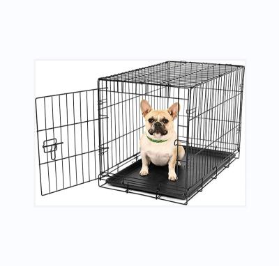 China Breathable 30 Inch Metal Dog Crate Foldable Puppy Dog Kennel Supplies Cage For Pet Play for sale