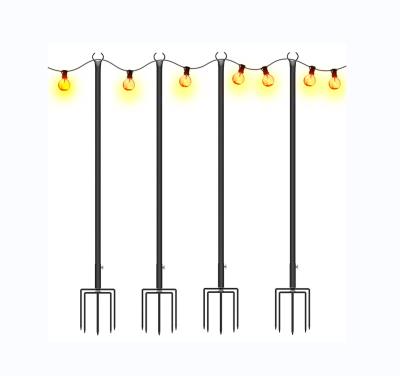 China Outdoor Garden String Light Pole Holder Lights Lamp Poles Parking Lot Used Street Light Poles At Holiday Or Christmas Party for sale