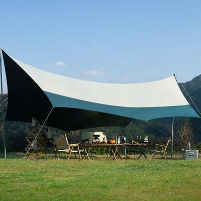 China Waterpoof Sun Shade Canopy Shelter Large Rain Hammock Tent Outdoor Fly Camping Tent 210D Polyester Tarpaulin Waterproof for sale