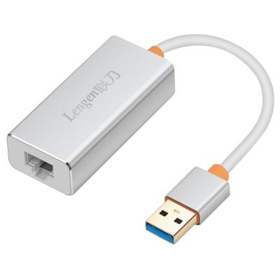 China LAPTOP Lgenge1 USB 3.0 AU RJ45 Aluminum USB 3.0 Lan Card 1000M LED Gigabit for sale