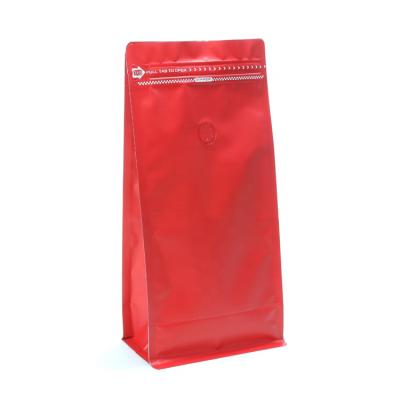 China Custom Matte Food Foil 1kg Box Pouch 2.2lb Flat Bottom Coffee Beans Moisture Proof Packaging Bags for sale