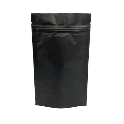 China Disposable Matt Customized Coffee Plastic Laminated Black Foil Printed Pouch With Easy Tear for sale