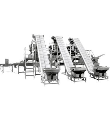 China Box type packaging equipment with multihead weigher for packaging meal box,fruit,box for sale