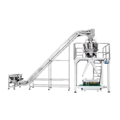 China Manual chips packing machine with Inclined conveyor for packaging chips for sale