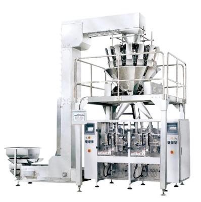 China Automatic VFFS packaging line twin packaging machine for packing candy,seed,jelly,fries,granule for sale