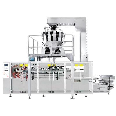 China Double Inlet horizontal biscuit packaging machine with multihead weigher for quantitative packaging en venta