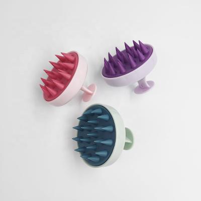 China Professional Salon Tools Shampoo Brush Head Scratching Tool Scalp Massager Cleaning Brush Customized Logo Soft Silicone Exfoliating Hair Brush for sale