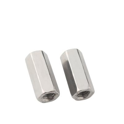 China Heavy Industry Long Nut Stainless Steel Hexagon Long Connect Long Screw Hex Nut DIN6334 for sale