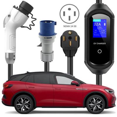 China Electric Car Charging 32A Electric Vehicle Charging Point 32Amp 7KW AC Chargers EVSE GBT EV ID 4 Portable 6 Charger For VW ID Buzz AERO Elavida E-Lavida for sale