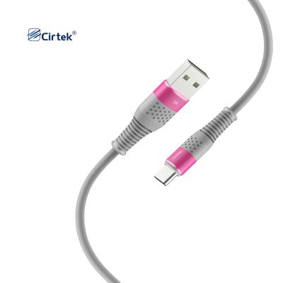 China Hot Selling Cirtek Silicon Logo USB Data Transfer Cable High Speed ​​Custom USB Extension Cable Fast Charging Charging Mobile Charger Cable Wholesale for sale