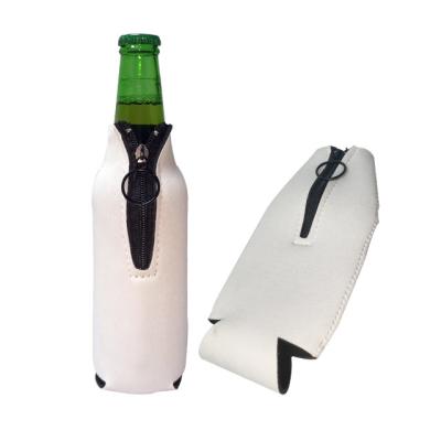 China Waterproof Sublimation Neoprene Zipper Bottle Sleeve Empty Water Bottle Holder for sale