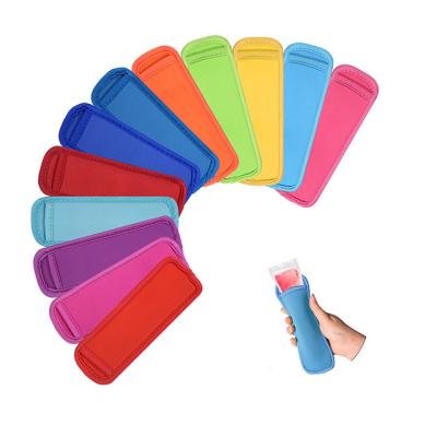 China Waterproof Colorful Freezer Pole Ice Cream Sleeve Protector Ice Cream Holder Tray Tools Party Supply for sale