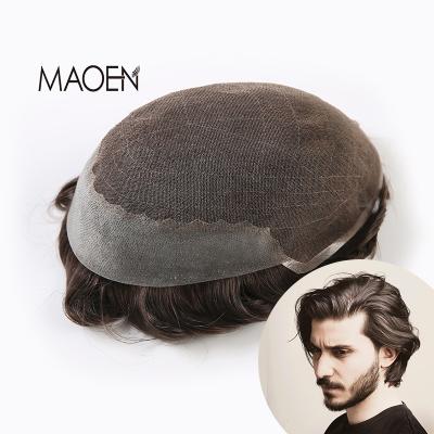 China Cheap High Quality Wholesale Factory Price French Lace Hairpiece Hairpiece For European Men's Wigs Hairpiece for sale