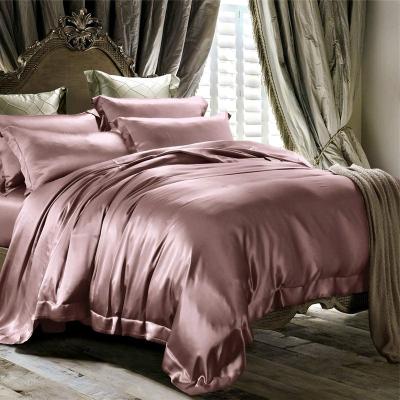 China Hot Selling Cosmetic Silk Mulberry Bedding Set 2023 25MM Anti Dust Luxury 100% Pure Silk Washable Silk Duvet Cover Fitted Sheet for sale