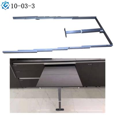 China Modern Buffet Accessories Hardware 4 Section Pull Out Table T Part Aluminum Table Slide Mechanism for sale