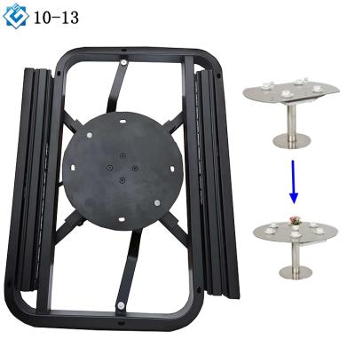 China Modern Metal Furniture Square Table Turns Into Extendable Round Table Dining Table Accessories for sale