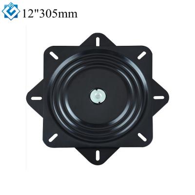 China Carbon Steel Chair Base Parts Swivel TV Table Rotation 12 Inch 305mm Swivel Plate Free Flat Type for sale