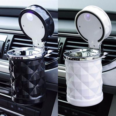 China Universal Car Light Fasion Cigarette LED Cylinder Holder Car Styling Portable Car Ashtray Accessories for sale