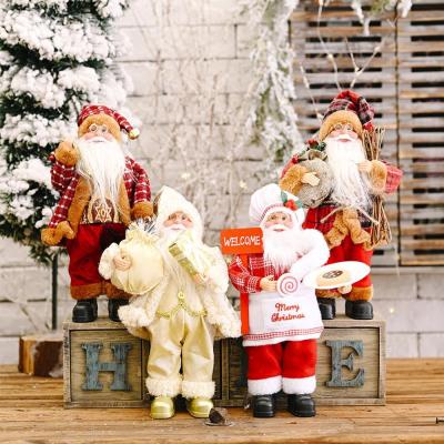 China Children's Santa Claus Doll 2021 Christmas Tree Ornament Merry Christmas Decorations For Home Navidad Natal Gifts New Year 2022 for sale