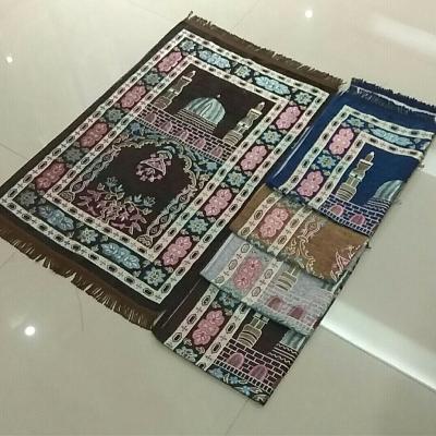 China 70x110cm Chenille Coastal Muslim Worship Blanket Prayer Mats Ethnic Style Islamic Prayer Blanket Mosque Carpet for sale