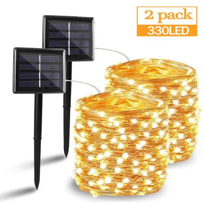 China Modern Solar Light Outdoor Lights 50/100/200/330 LED Lamp String for Holiday Christmas Party Fairy Lights Garden Waterproof Garland for sale