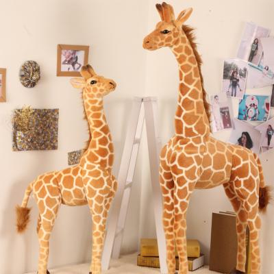 China 35-120cm Giant Real Life Giraffe Shabby Chic Plush Toys Soft Stuffed Animals High Quality Dolls Kids Baby Birthday Gift Room Decor for sale