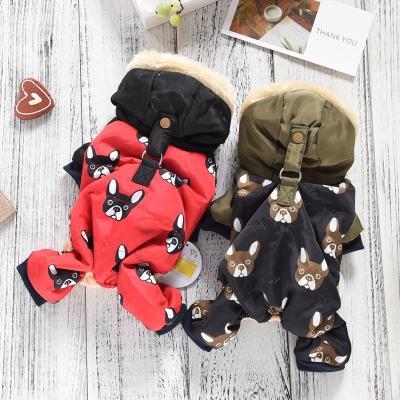 China New Viable French Bulldog Costumes For Dog Winter Warm Snow Down Jacket Coat For Small Medium Animal Pet Cat Clothes Goods Pugs Puppies for sale