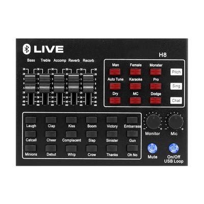 China Best Quality China Manufacturer Webcast Musical Live Sound Card With Audio Interface USB Home Sound Card for sale