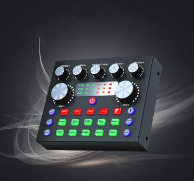 China Professional Usb Sound Card Music Low Price V8S Sound Card Sing Live Audio Recording Sound Card for sale