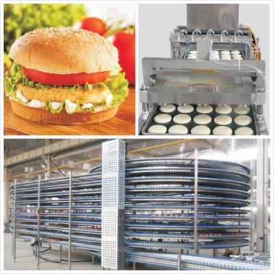 Cina Pane di Humburger o linea di produzione dei panini/pianta automatica/intera linea a macchina in vendita