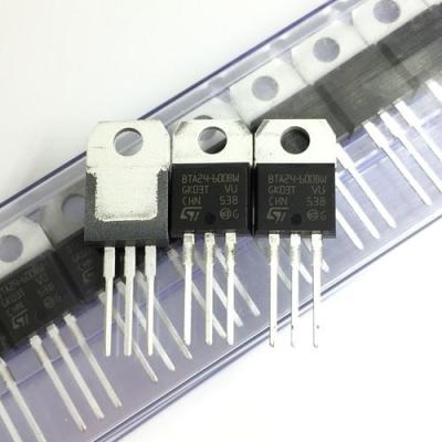 China Power Amplifier Applications BTA24-600BW Through Hole TO-220 Transistors BTA24-600BWRG 600V 25A Original for sale