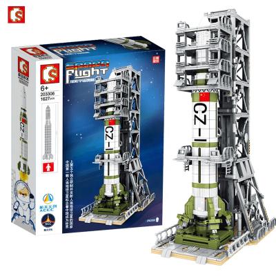 China Building Toy Plastic DIY Artificial Satellite Launches Assembled Building Blocks Educational Toys For Children 2020 for sale