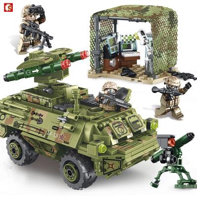 China Wholesale new Sembo series puzzle bricks material kid truck war gifts eco-friendly military plastic diy blocks educational toys for sale